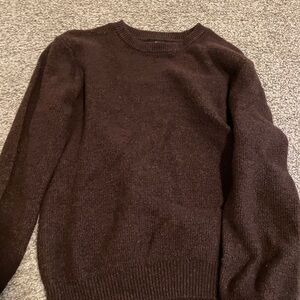 H&M Men's Dark Brown Crewneck Sweater